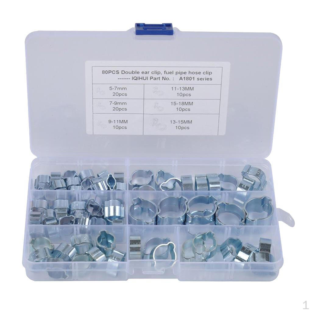 

Double Ear Clamps Or Clips Water Fuel air Assortment Box X80
