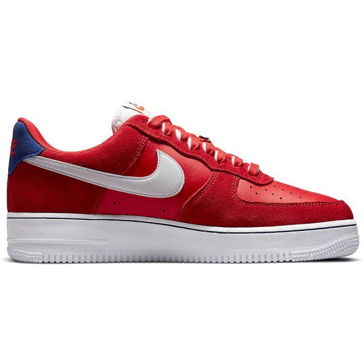 Nike Air Force 1 07 LV8 First Use - University Red Men Sneakers White Deep-Royal-Blue DB3597-600