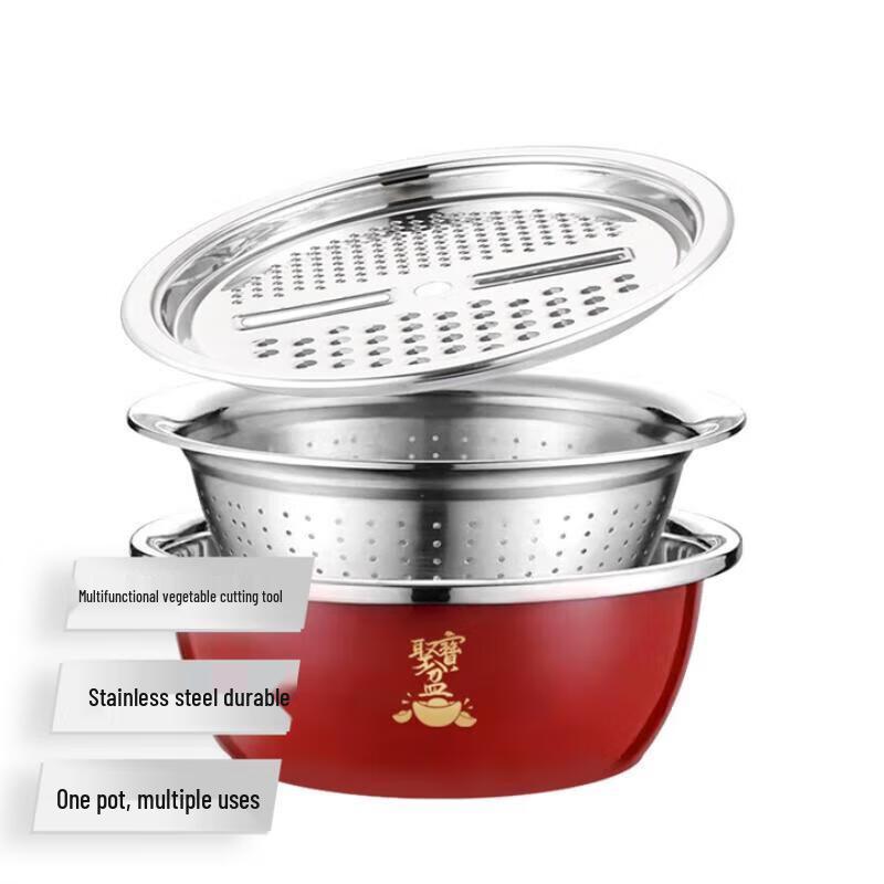 

Multifunctional Stainless Steel Kitchen Grater & Drainer Set