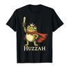 Huzzah Kikker Ridder Grappige Kikker Zwaard Meme Citaat T-shirt Voor Mannen Vrouwen 100% Katoen T-shirts Korte Mouw Tops 04171