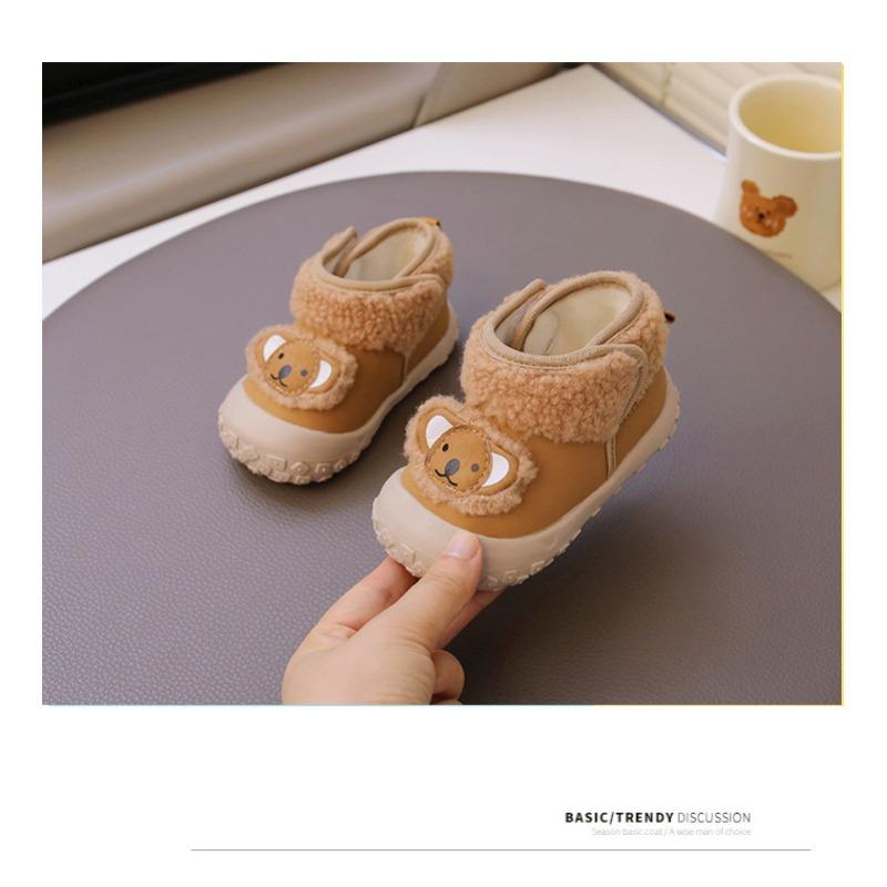 One-year-old baby snow boots winter baby cotton shoes soft-soled toddler shoes 3-6-12 month infant velvet warm shoes