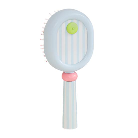 

Овальная щетка для волос с мягкой щетиной, массаж кожи головы, портативная антистатическая воздушная расческа для мужчин и женщин, распутывающая щетка для укладки тонких густых вьющихся волос синий