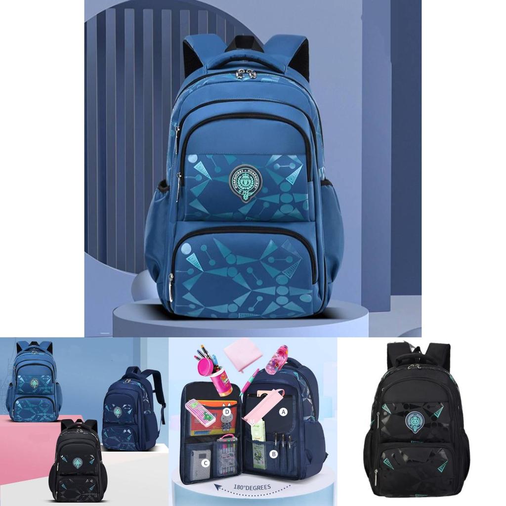 Trendy Korean Style Casual Children's Backpack For Grade 1 To 6 Lightweight Nylon School Bag