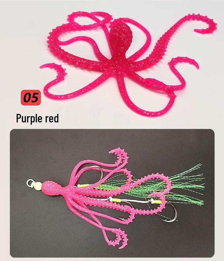 Bionic Squid Octopus Fishing Lures: Soft Tai Rubber Hooks for Sea and Boat Fishing
