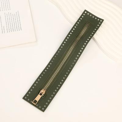 27cm Extended PU Leather Zipper Accessory for Sewing Craft Replacement Repair Projects Durable Metal Teeth and Slider
