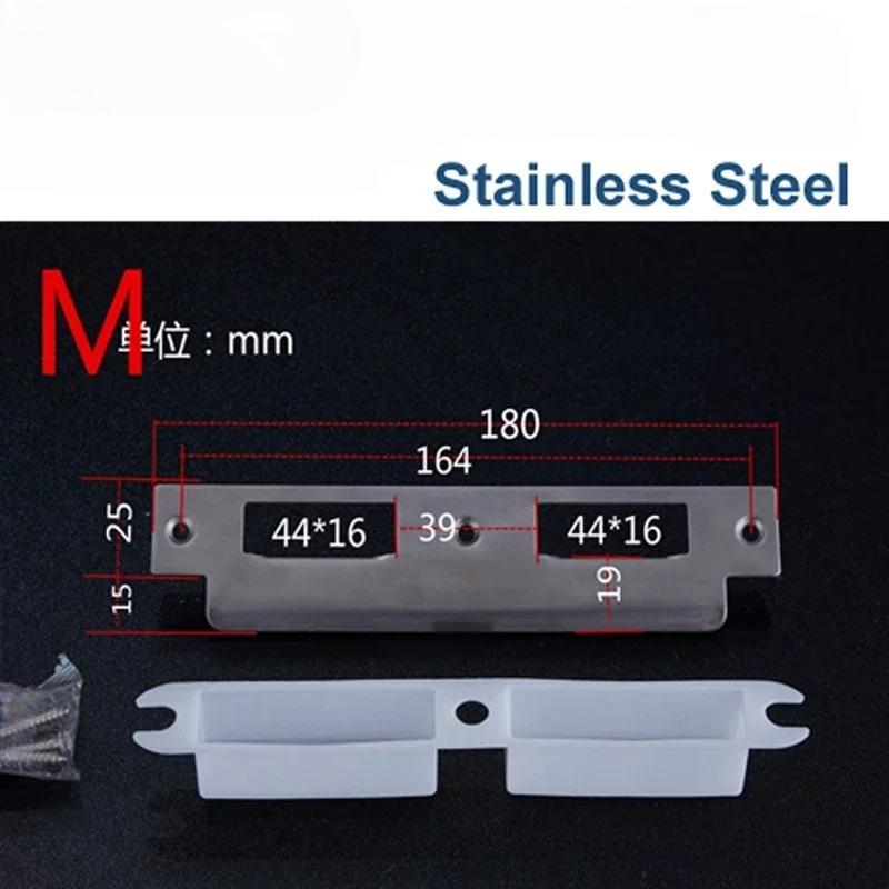 Door Lock Plate Clip Stainless Steel for Gate Home Bedroom Bathroom Door Hardware HA1021 H