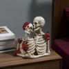 Mroczne Romantyczne Ozdoby, Gotycka Para Model Czaszki z Żywicy, Unikalna Dekoracja i Rekwizyt na Halloween do Upiornego Wystroju Domu, Miłośnicy Gotyku, Nawiedzony Dom