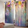 2Pcs Floral Curtains Purple Flowers Floral Curtains Suitable For Bedroom Bathroom Living Room Dining Room Kitchen Study Room