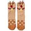 Festival Thickened Coral Velvets Floor Socks for Home Comfort Indoor Fuzzy Slipper Socks with Cartoon Christmas Pattern