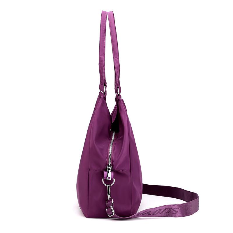 New fashionable textured nylon women's bag lightweight Oxford cloth shoulder large bag handbag large capacity