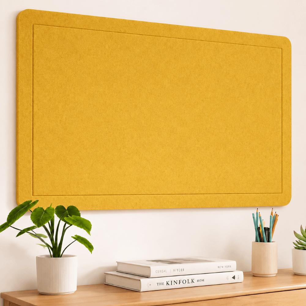 Self Adhesive Wall Organizer Frameless Pin Board Durable Memo Board DIY Decor жёлтый