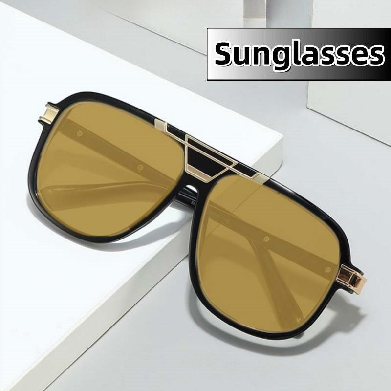 Bai Fen Bai Electronic 3C Men's Personalized Large Framed Sunglasses For Wo And Elegant Fashion Uv Resistant Street Photography Popular Eyeglasses Cm