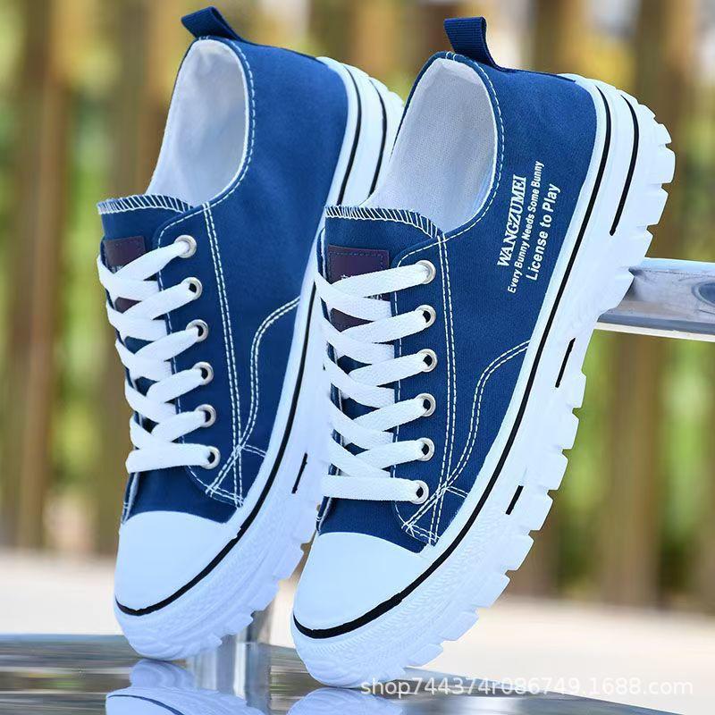 Canvas Shoes Spring and Autumn Breathable Cloth Shoes Soft Sole Non-slip Casual Sports Board Shoes