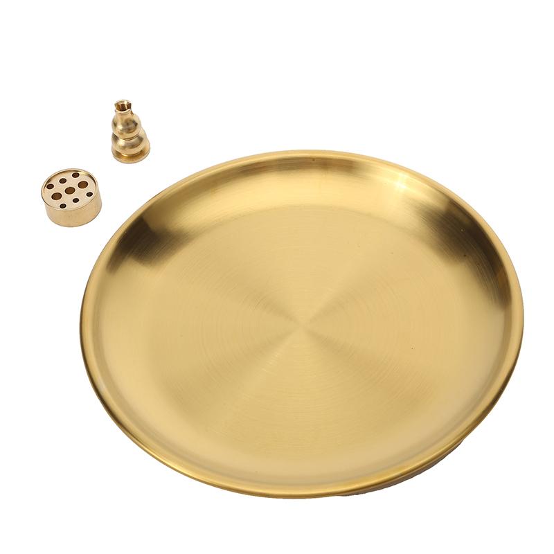 

Handmade Incense Insert Brass Nine Hole Incense Seat Durable Water Drop Shape Coils Base Holder Brass Incense Tray Home Decor
