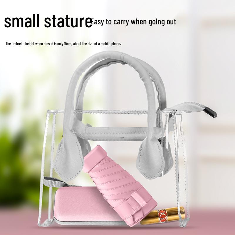 Women's UV Protection Foldable Sunshade Umbrella - Compact, Dual-Use for Sun & Rain