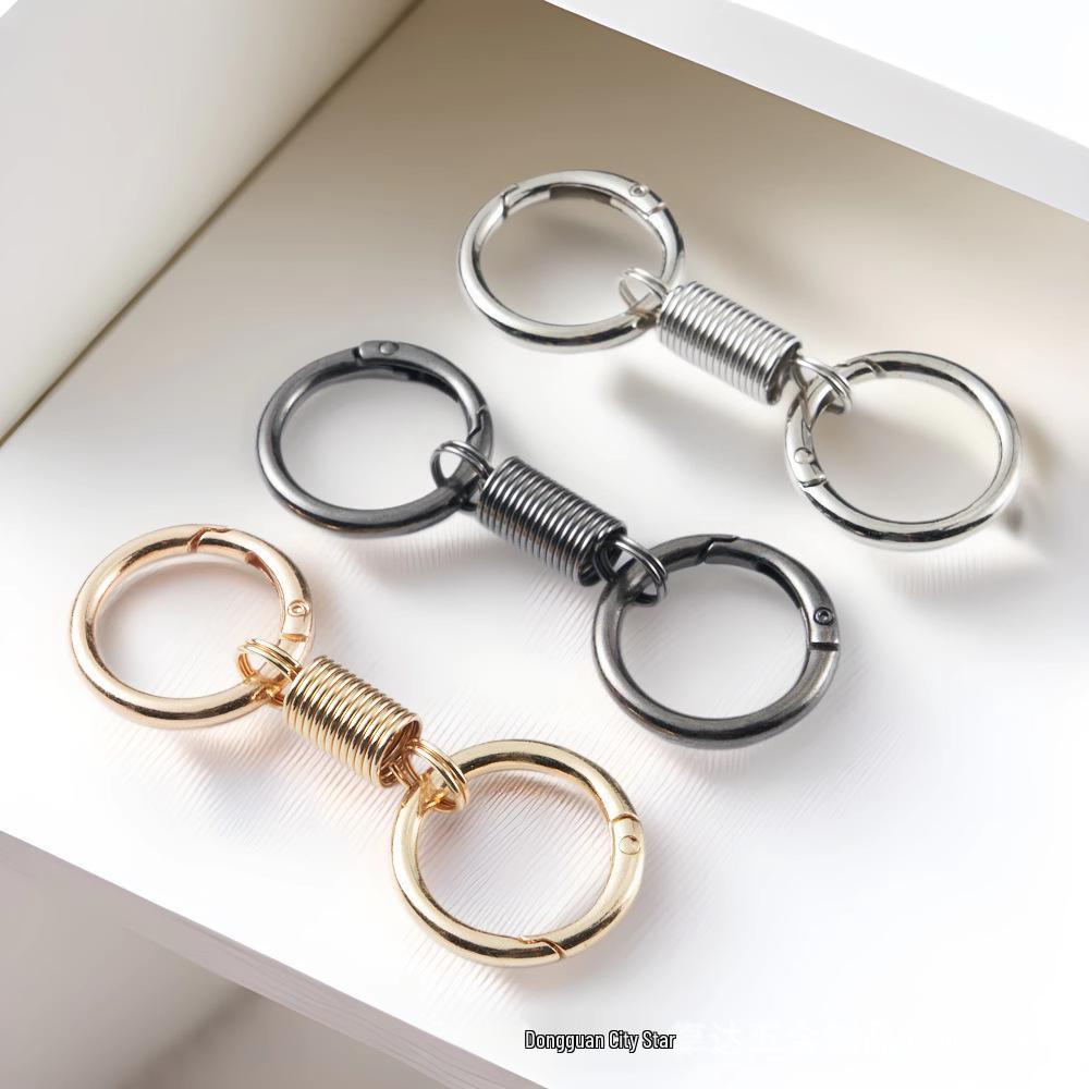 2024 Spring Double Ring High-End Electric Car Pendant Keychain, Korean Style