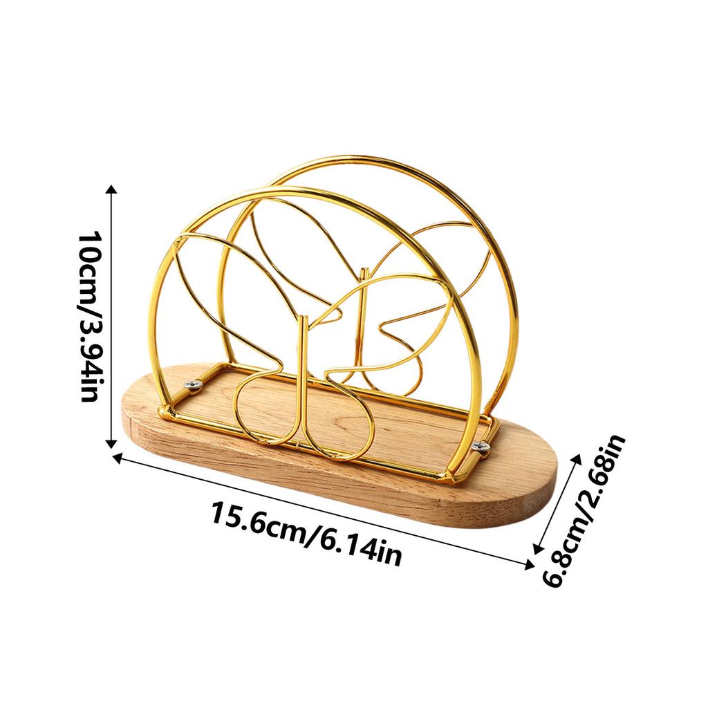 Nordic Iron Wire Tissue Holder Coffee Shop Hotel Restaurant Café Handkerchief Storage Rack Metal Napkin Rack