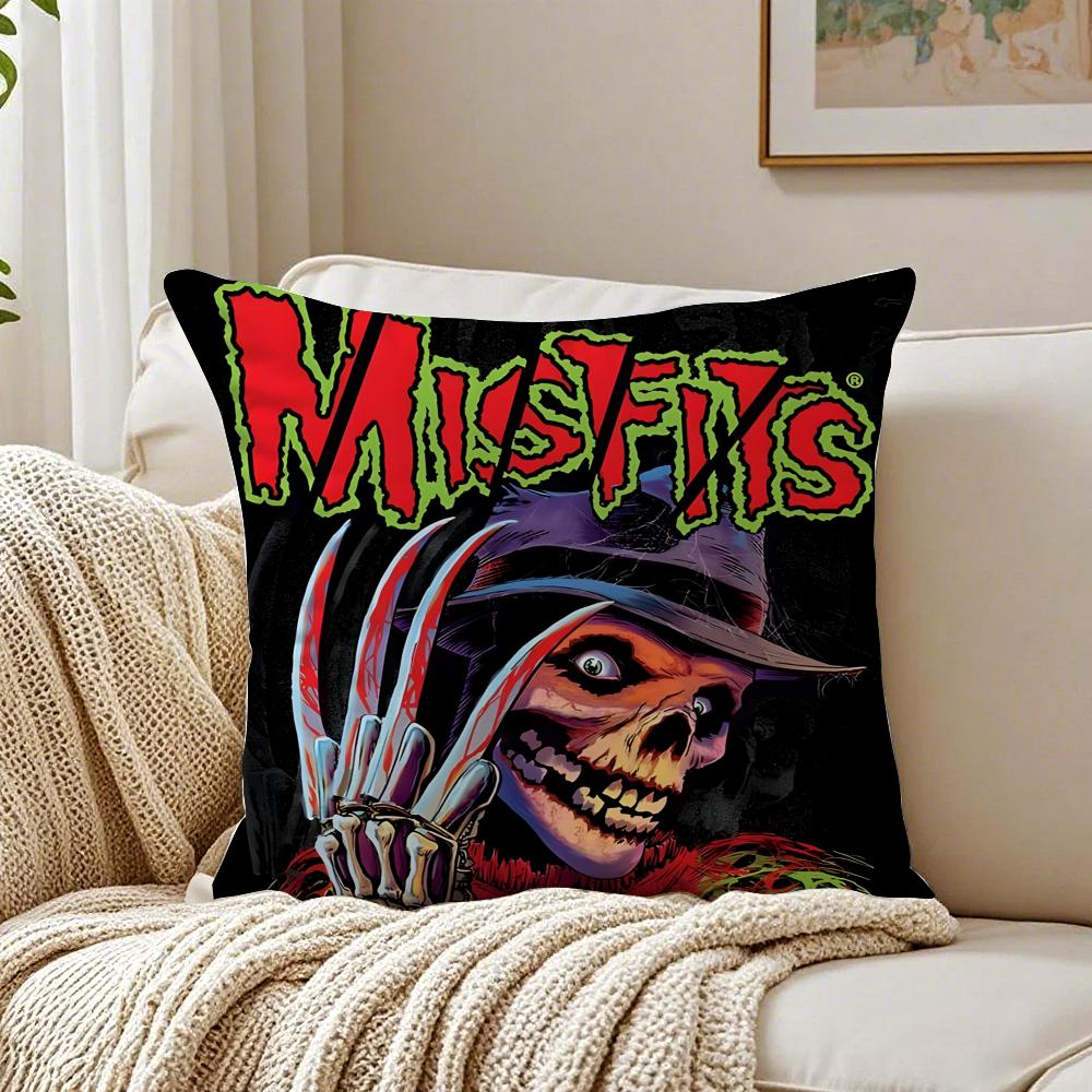 Band Punk T-The M-Misfits Cushion Cover Pillowcase Anti-Dustmite Living Room Sofa Decor Cushion Room
