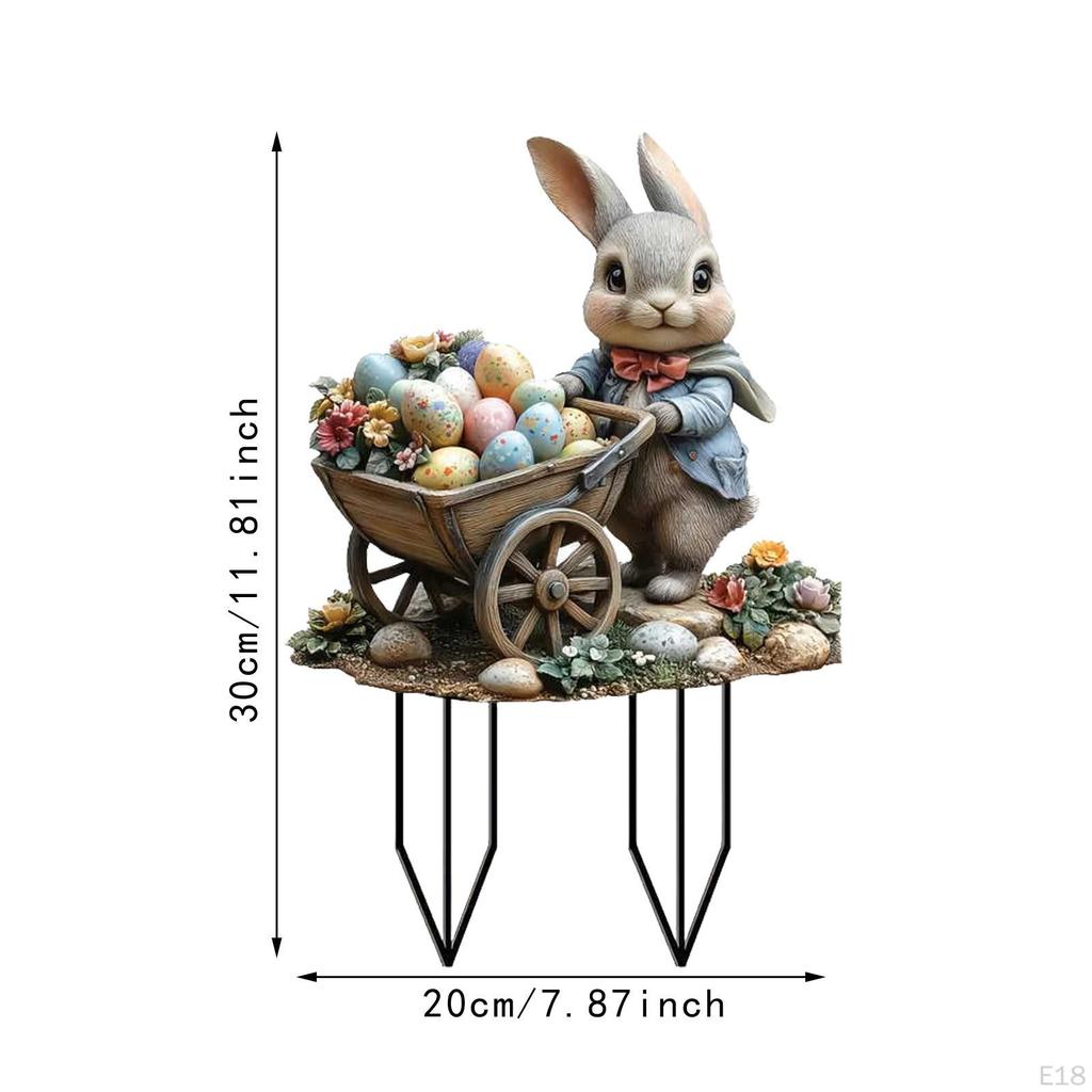 Acrylic Bunny Sculpture for Yard And Garden Display