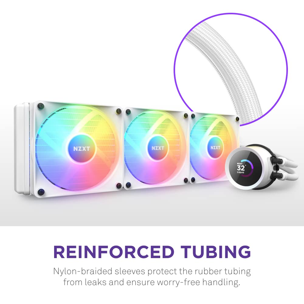 NZXT KRAKEN RGB 360 White Simple Water Cooling CPU Cooler FN1874 RL-KR360-W1