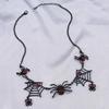 Spider Web Necklace Spider Pendant Necklace Punk Necklace Chain Jewelry Decor