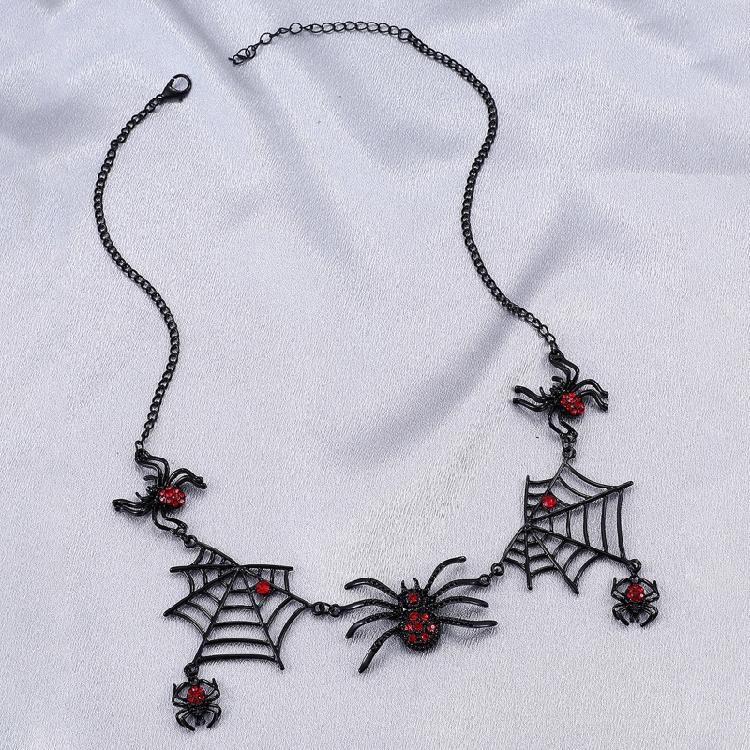 Spider Web Necklace Spider Pendant Necklace Punk Necklace Chain Jewelry Decor