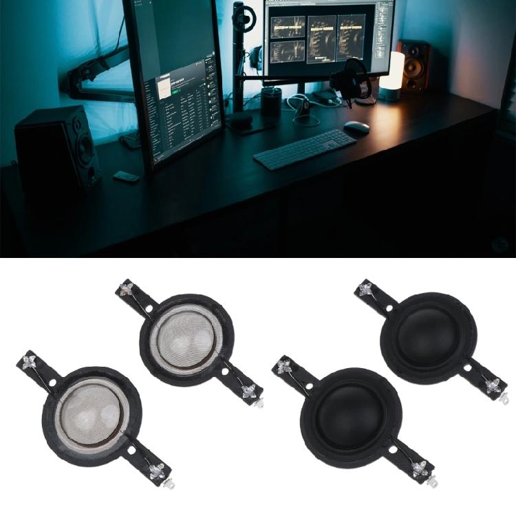 25Core 25.4mm Dome Tweeter Voice Coil Horn Diaphragm Driver Transparent/Black
