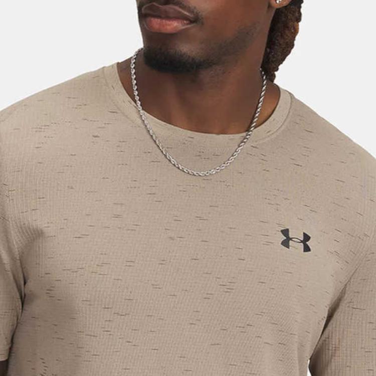 Under Armour Vanish Seamless Round Neck Pullover T-Shirt Men Khaki 1382801-300 XL