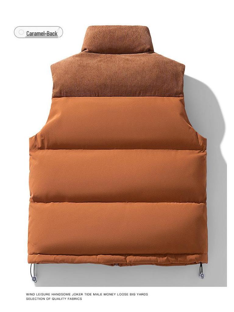Unisex Winter Stand Collar Sleeveless Vest: Trendy, Loose Sport Casual Jacket