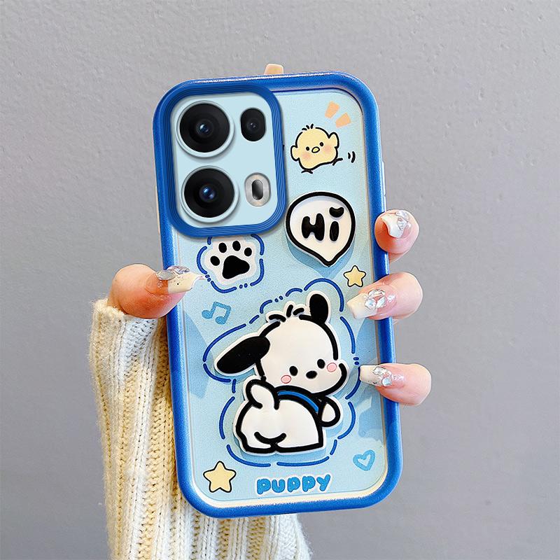 KEYSION Shockproof Case for OPPO Reno13 Pro 5G with Lanyard Soft Silicone Cute 3D Cartoon Doll Phone Cover for OPPO Reno 13 5G