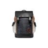 Rivington 28 Monogram Color Block Coated Canvas And Calfskin Travel Backpack Men Backpack Charcoal Brown 5091-JIQUA