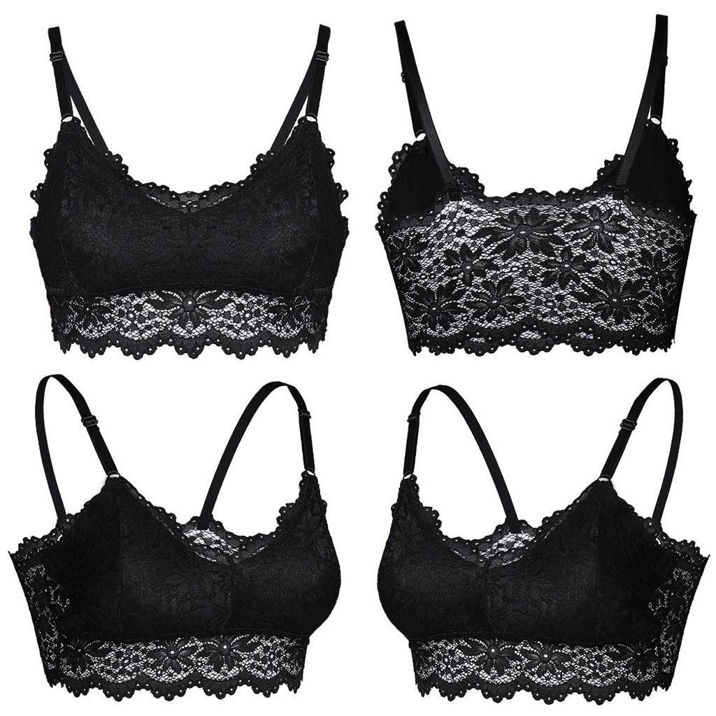 1 PZ Nuovo Gilet in Pizzo Taglie Forti da Donna Reggiseno Senza Ferretto Lingerie Intimo Sexy Canottiera