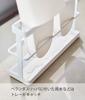 Yamazaki Tower Balcony Slipper Rack with W25 x x H15cm film Removable Easy to Product 7628 Two-Way Tray, White, Dimensions Approx. D6.5 (excluding