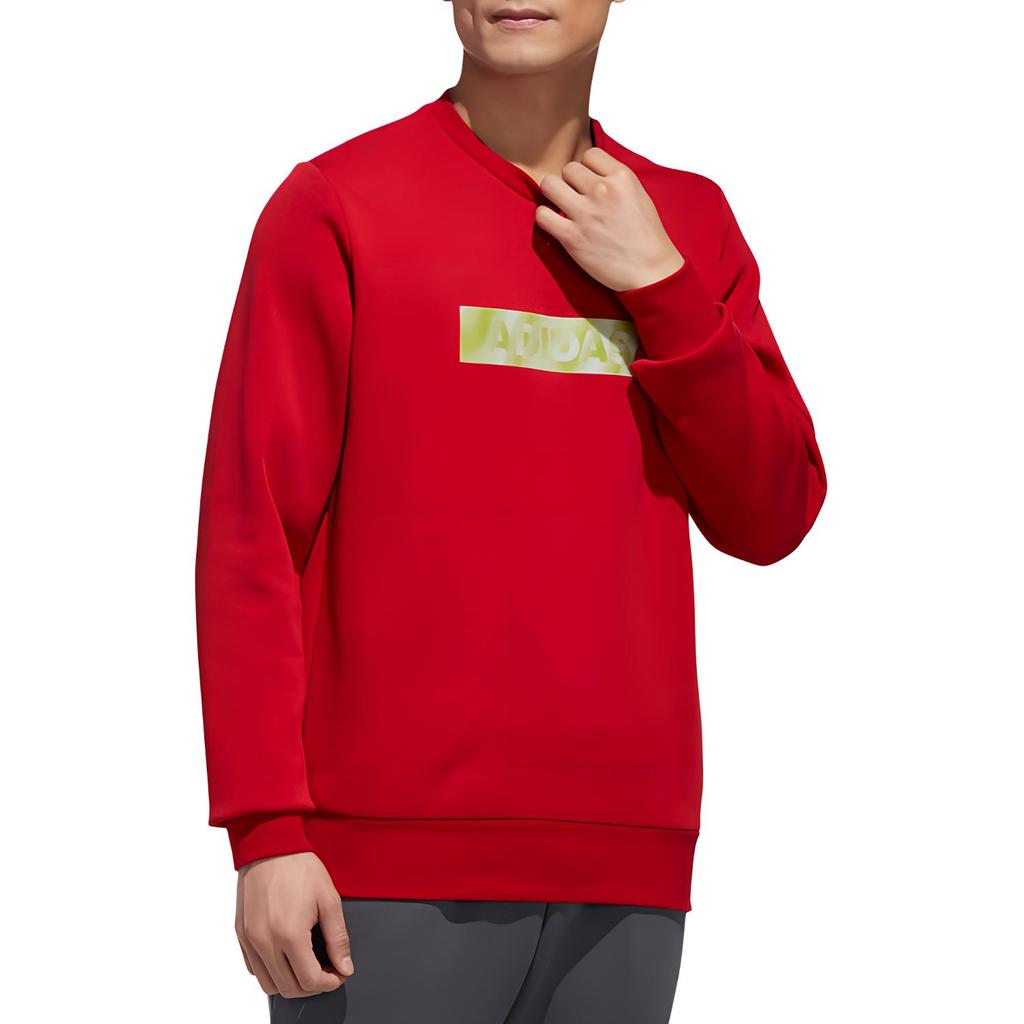 adidas Sweatshirts Men's Red Crew Neck Moderate Regular GH4415
