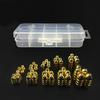 50Pcs/Set Copper Bullet Weights Fishing Sinkers In Plastic Fishing Accessories Tackle Box 1.8g/3.5g/5g/7g/10g