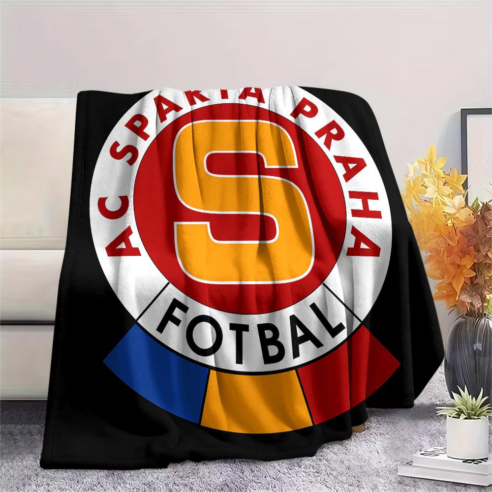 Coperta in Flanella Stampa AC Sparta Praha, Alta Qualità, Confortevole per Tutte le Stagioni, Decorazione per la Casa, Calore e Comfort, Perfetta per Regali di Natale