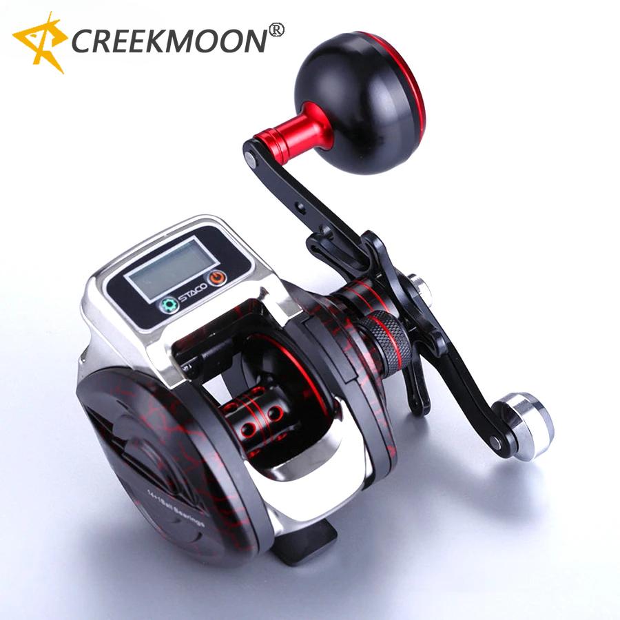 New 13+1 Bearing Left/Right Fishing reel with Digital Display Fishing Line Counter Saltwater Carp Reel 6.3:1 Casting Scroll Tool