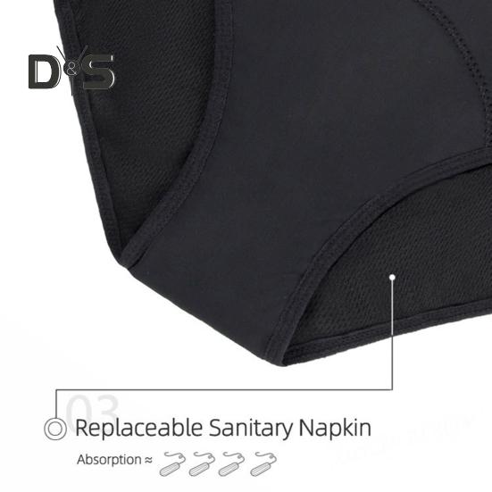 Women Underpants High Waist Four-layer Plus Size Butt-lifted Mesh Patchwork Elastic Period Prevent Leakage Briefs Menstrual Panties Female Underwear