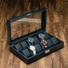 Carbon Fiber Leather Watch and Jewelry Storage Box