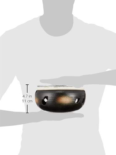 Maruyoshi Pottery Ise Grill węglowy, Kuchenka wodna, Nie. 7, Czarny, M4603