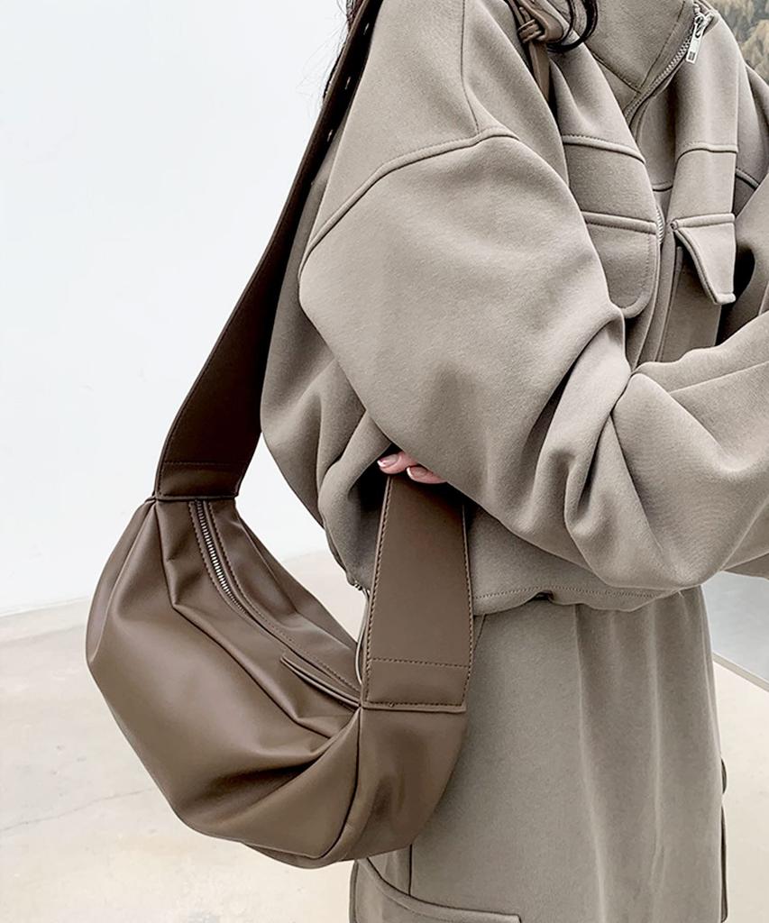 Ninon Women's Shoulder Bag, Wide, Single-Handle, Comfortable, Horizontal, PU Leather, Mini Shoulder Bag, Stylish, Casual, Simple, Office, Faux