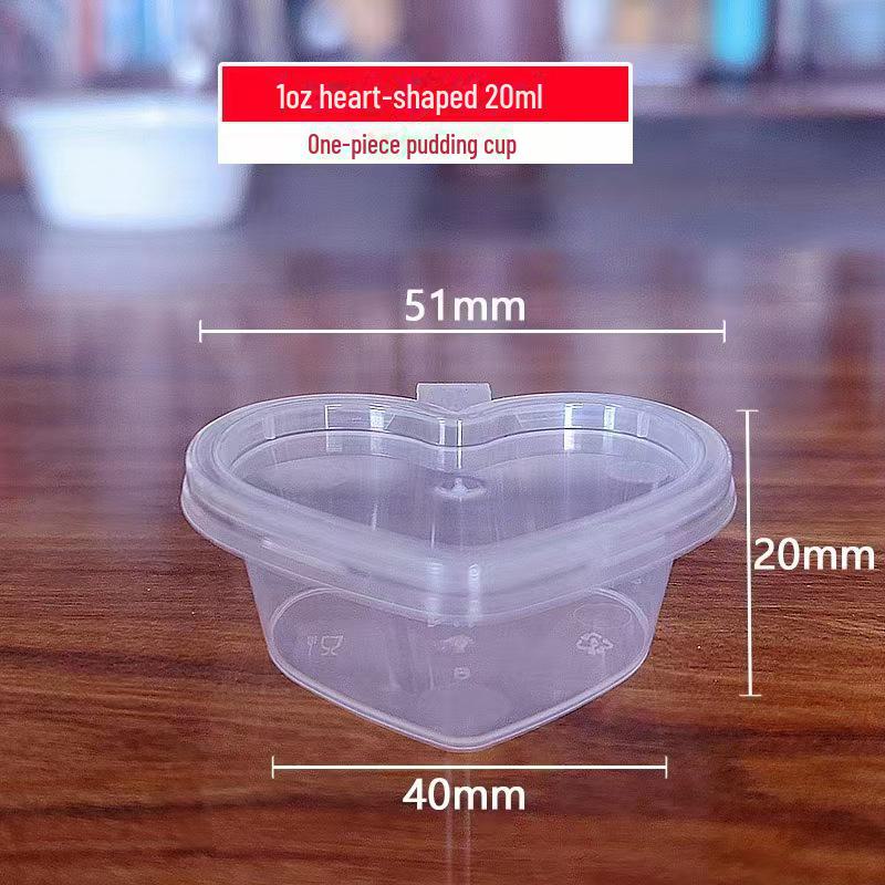 2oz Hong Kong Style Rectangular Chili Oil Slime Sauce Cup - Disposable Seasoning Dish