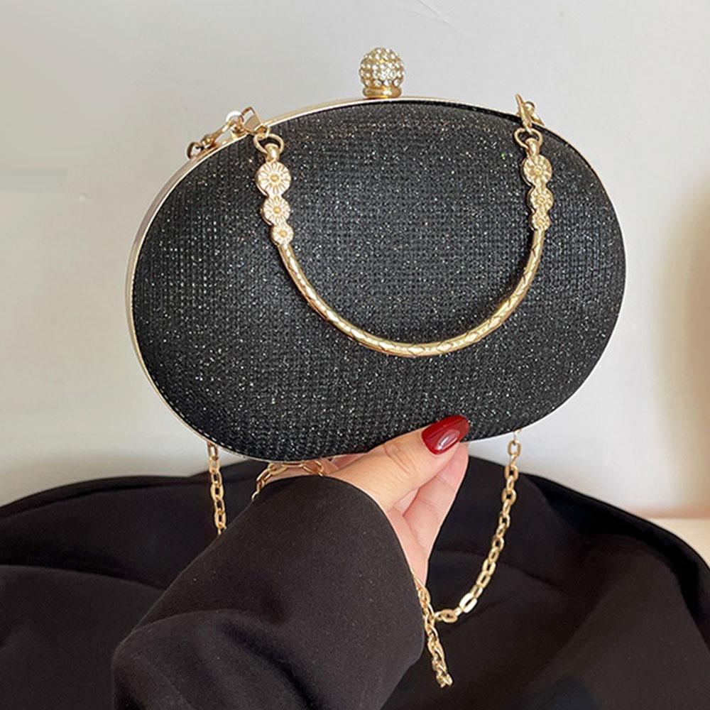 Luxury Shell Design Chain Crossbody Bag Bright Elegant Women Clutch Handbags for Wedding/Party/Banquet