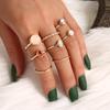 Ebay Fashion Opal Champagne Multi-Colored Joint Ring 8-Piece Set