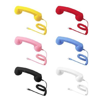 Retro-Telefonhörer mit Typ-C-Direktanschlüssen, Kabel, Lautsprecher und Anrufsteuerungstaste, ergonomisches Design für mobile Geräte
