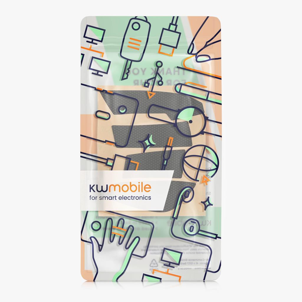 Kwmobile Mouse Grip for ASUS ROG Gladius II - Anti-Slip Grip Tape, Pre-Cut, 0.5mm Thick, Black