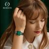 RORIOS Women's Watch, Japanese Quartz Movement, Malachite Stone, Green Dial, Water Resistant, Analog, Casual, Stainless Steel & Leather Band, Stylish,