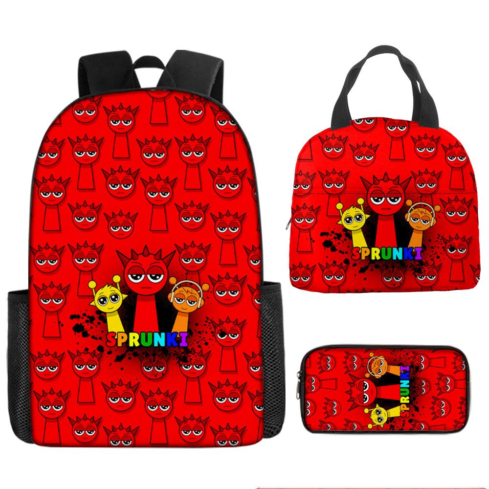 Rhythm Box Children's School Bag 1 piece minimum order new sprunki printed large-capacity campus student backpack