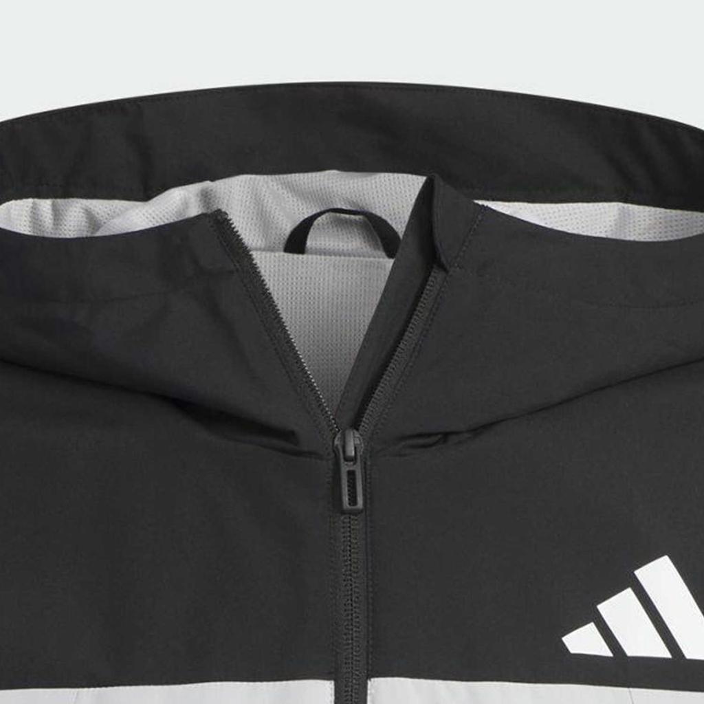 adidas Sports Lifestyle Series Hooded Warm Fashion Versatile Jacket Unisex Jacket Black White KB1753