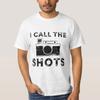 I Call the Shots Black Distressed Design T Shirt Vintage Washed Graphic Stretched Fashion Casual Streetwear Comfortable
